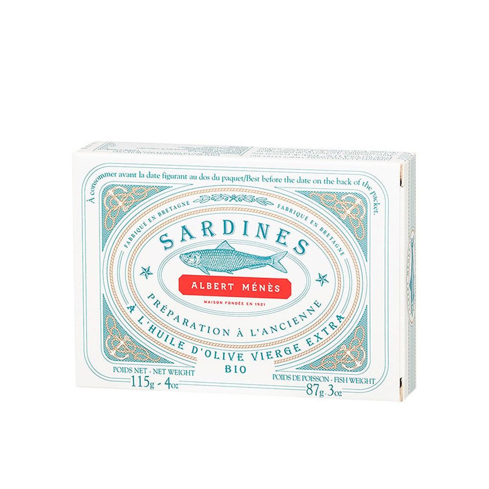 ALBERT MENES Traditionally Prepared Organic Sardines 115g