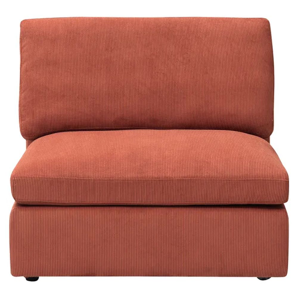 ZAGO Sofa Module Wayne With Armrest Terracotta Corduroy Fabric 98cm