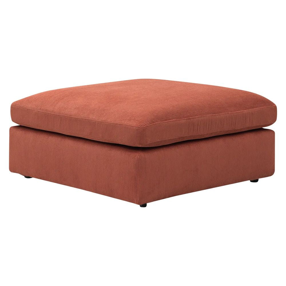 ZAGO Sofa Pouf Module Wayne Without Armrest Terracotta Corduroy Fabric 100cm