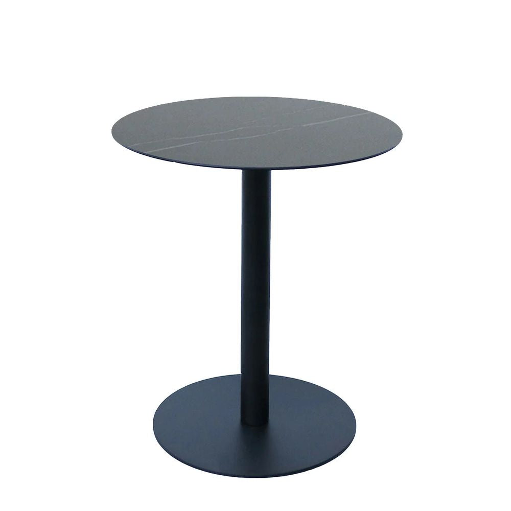 FURNIFIED Side Table Jake Black Ceramic 40cm