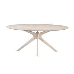 ZAGO Oval Dining Table Xylo White Oak