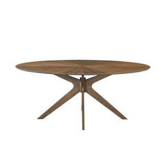 ZAGO Oval Dining Table Xylo Walnut