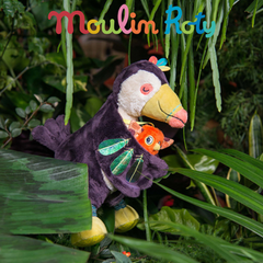 MOULIN ROTY Pull along activity train "Dans la jungle"