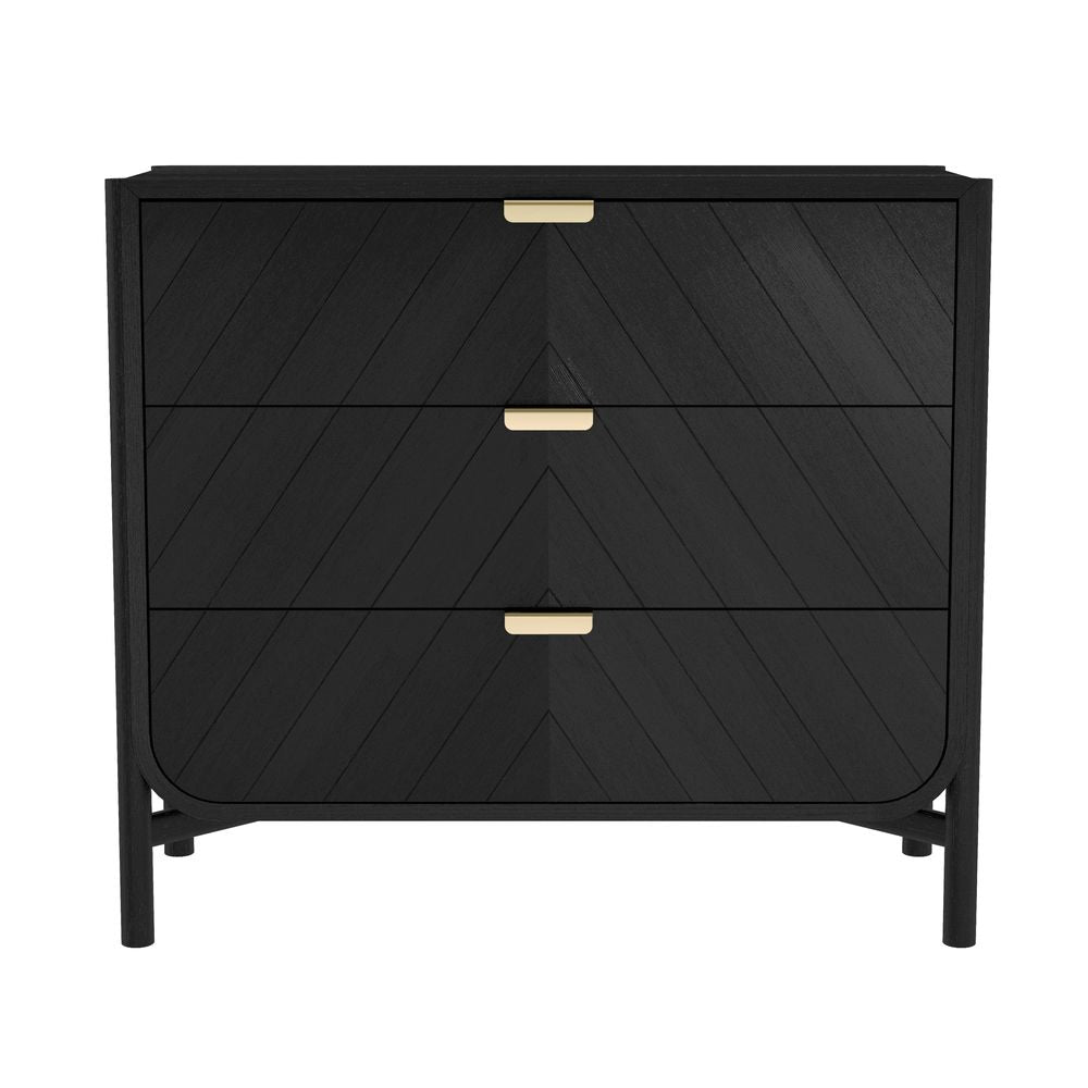 HARTO Chest of Drawers Marius Tinted Black Oak