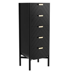 HARTO Tall chest Marius tinted black oak