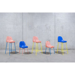 TOBIA ZAMBOTTI High Stool “The Fan Chair” Blue & Blue