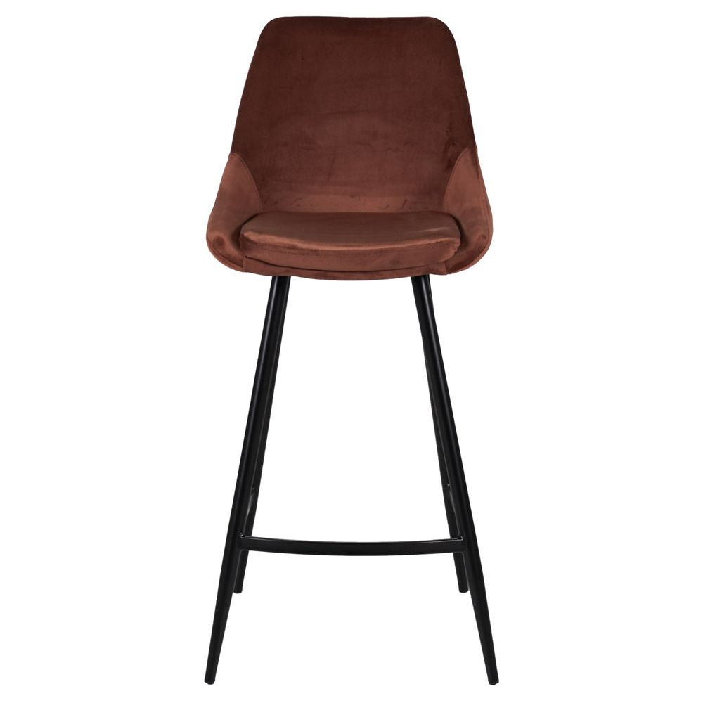 ZAGO Bar Stool Bari metal legs velvet 67cm