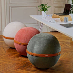 BLOON PARIS Inflated Seating Ball Corduroy Fabric Corail