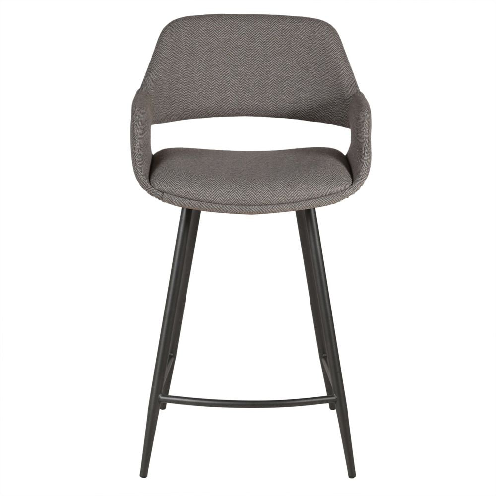 ZAGO Bar Stool Esmee metal legs fabric seat 67cm