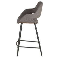 ZAGO Bar Stool Esmee metal legs fabric seat 67cm