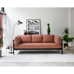 TIPTOE Sofa Easy 3-4 Seats Gabriel Fabric Graphite Black Steel Structure 225cm