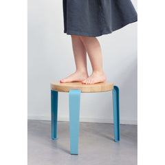 TIPTOE Kids Stool Mini Lou Oak Steel Legs