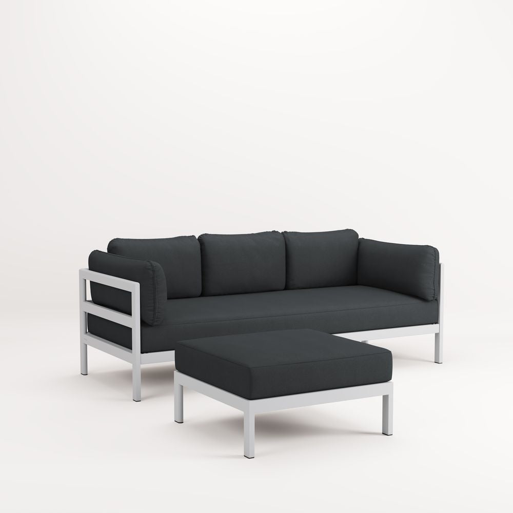 TIPTOE Corner Sofa Easy 3-4 Seats Gabriel Fabric Austral Grey Steel Structure 225cm