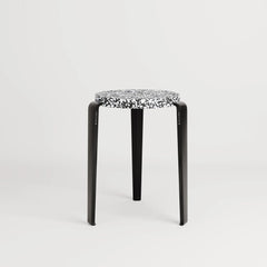 TIPTOE Stool Lou Recycled Plastic Macchiato Steel Legs 45cm