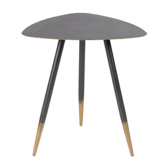 ZAGO Side Table Rikke Black Brass Metal 50cm