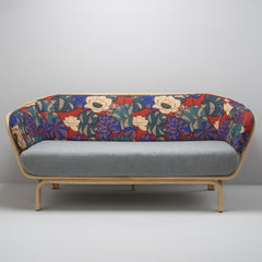 ORCHID EDITION Sofa Boa Rattan Idris Fabric